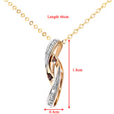 Diamond Pave Swirl Pendant in  9ct Yellow Gold